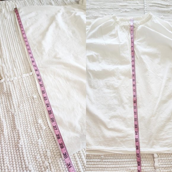 Ava & Viv Plus Size Lace Flutter Sleeve White Cotton Peasant Blouse Size 2X - Picture 9 of 12